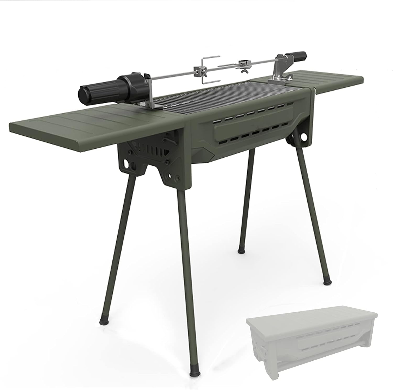 Outdoor Folding Portable BBQ Grill Home Barbecue Grill Two-Way Fully Automatic Electric Fork Camping Charcoal Barbecue