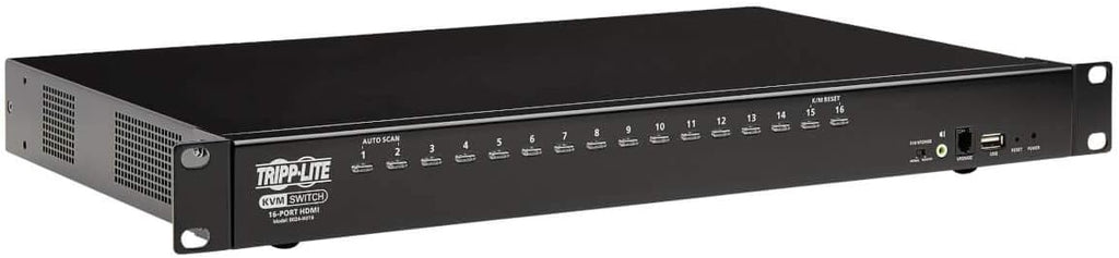 Tripp Lite KVM Switch, 16 Port HDMI USB with Audio and USB Sharing KVM Switch, 1U Rack Mount (B024-HU16)