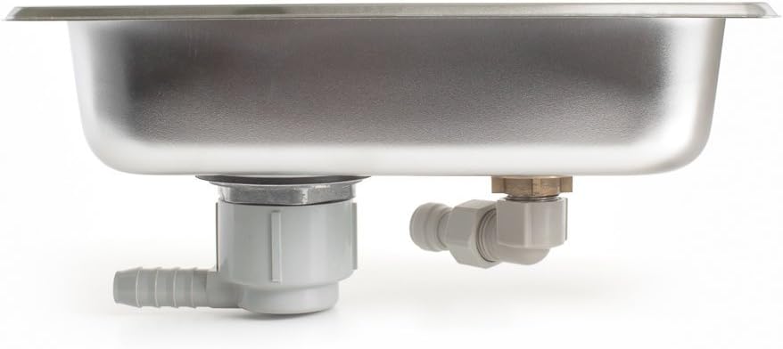 Espresso Parts Flush Mount Stainless Steel Pitcher & Glass Rinser, 6' x 10' x 2', NSF, Commercial Glass Rinser
