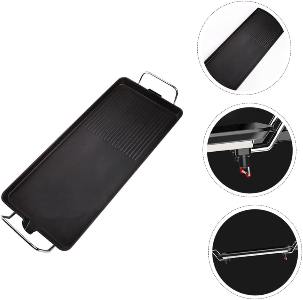 1set Multi-function Electric Grill Plate Smokeless Non-stick Bbq for Indoor Grilling for Steaks Chicken Fish and Vegetables and Space-saving Design