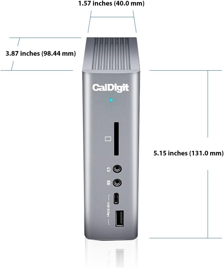 CalDigit TS3 Plus Thunderbolt 3 Dock - 87W Charging, 7X USB 3.1 Ports, USB-C Gen 2, DisplayPort, UHS-II SD Card Slot, Gigabit Ethernet for Mac & PC, Thunderbolt 4 Compatible (0.8m/2.62ft Cable)