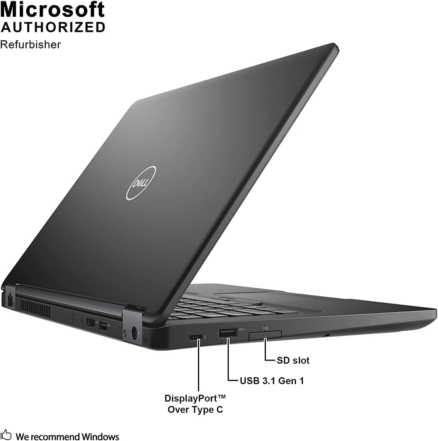 Dell Latitude 5490 14' FHD (1920 x 1080) Display Laptop Intel Core i7-8650U @ 1.90GHz 16GB RAM 512GB SSD Intel UHD Graphics 620 Windows 11 Pro (Renewed)