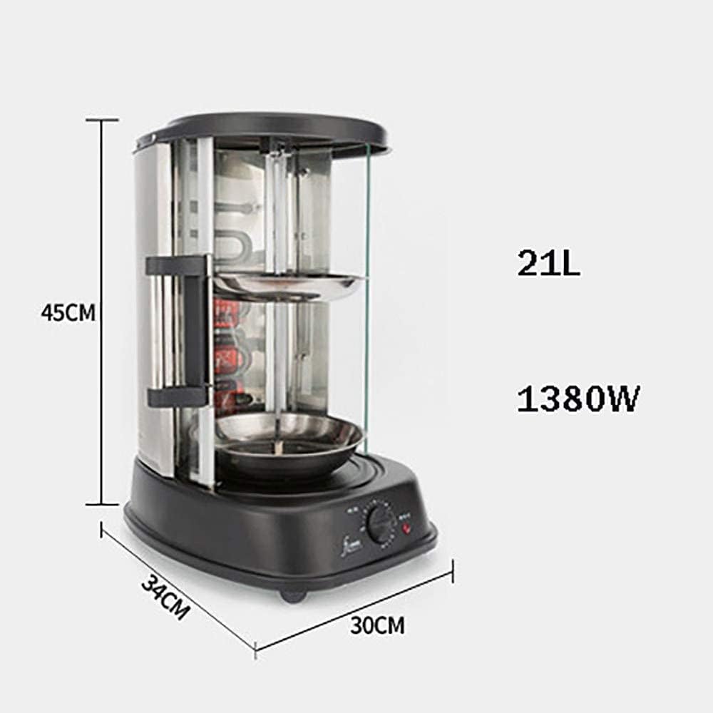 Smokeless Electric BBQ Grill, Automatic Rotating Large Capacity Skewers Machine Brazilian Barbecue Turkey Kebab Machine Grilled Sweet Potato Machine
