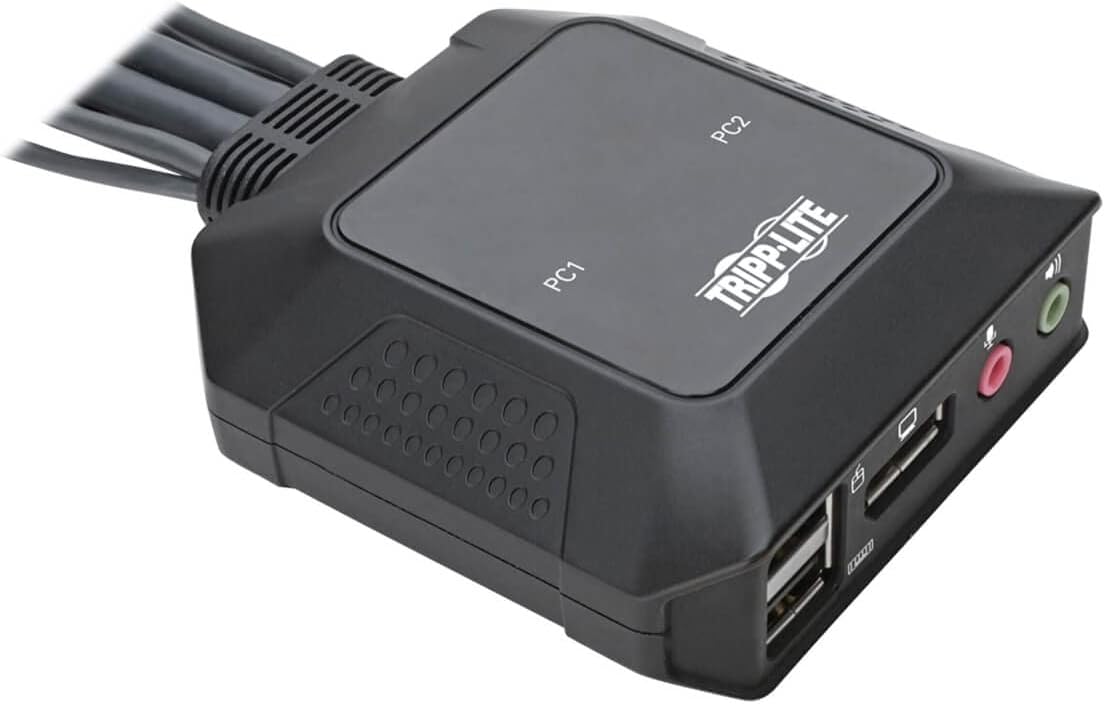Tripp Lite 2-Port USB DisplayPort Cable KVM Switch W A/V Peripheral Sharing