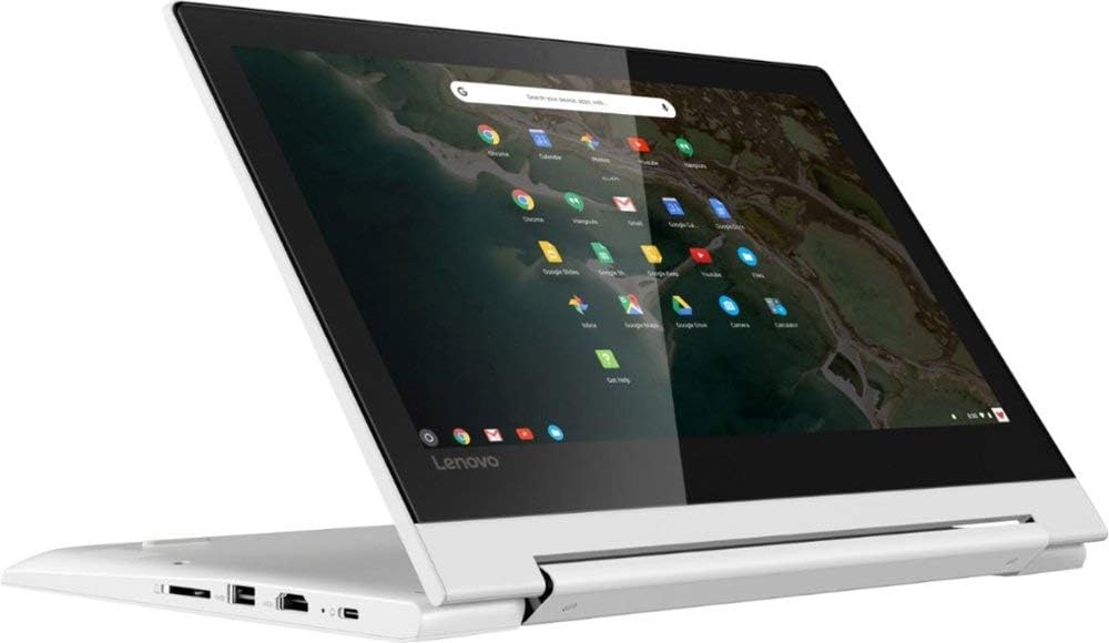 2020 Lenovo 2-in-1 11.6' Convertible Chromebook Touchscreen Laptop Computer/Quad-Core MediaTek MT8173C (4C/ 2X A72 + 2X A53)/ 4GB Memory/ 32GB eMMC/ 802.11ac WiFi/Bluetooth/Type-C/White/Chrome OS