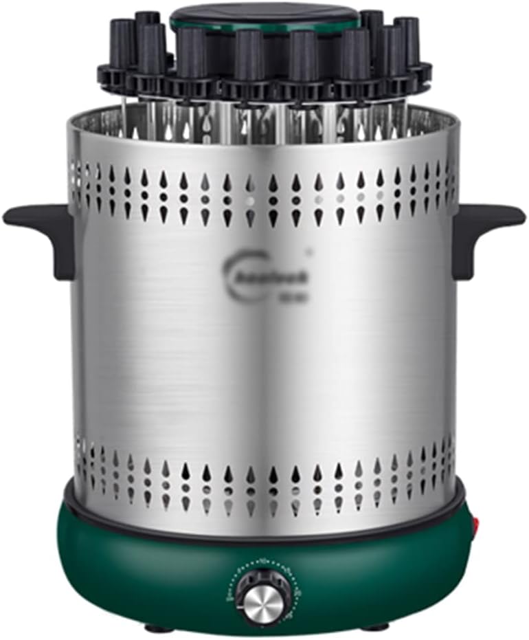 Electric Oven Hanging Oven Skewer Machine, Household Automatic Rotating Smokeless Barbecue Grill Non-Stick Stainless Steel Barbecue Grill, Easy to Clean,15 Strings