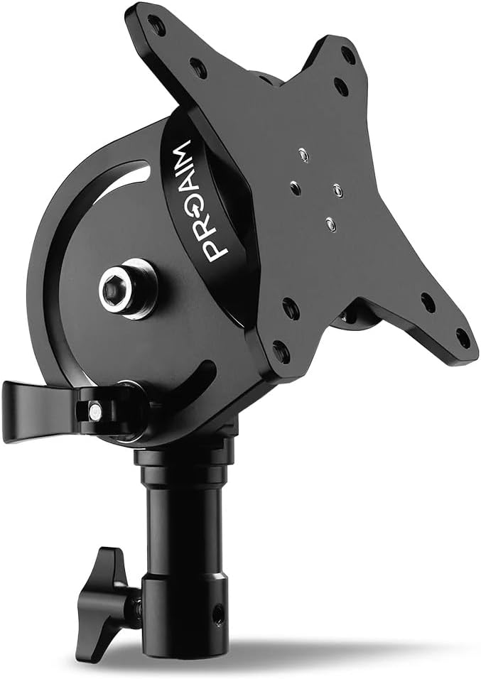 PROAIM 360° Rotation (75mm/100mm) Tilting Monitor Mount. Comes with a 5/8' Baby Pin Receiver. Tilt Range: 230°. Payload up to 22kg / 50lb (P-ROTN-01)