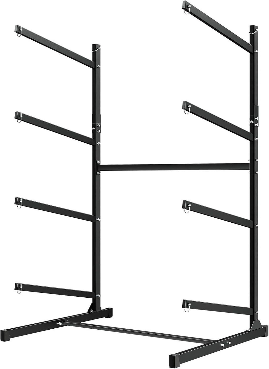 VEVOR Kayak Storage Rack, Heavy Duty Adjustable Freestanding Stand with Lockable Wheels for Indoor Outdoor Garage Shed Dock, Holder for Canoe, SUP, Surfboard & Paddleboard