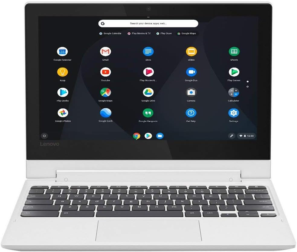2020 Lenovo 2-in-1 11.6' Convertible Chromebook Touchscreen Laptop Computer/Quad-Core MediaTek MT8173C (4C/ 2X A72 + 2X A53)/ 4GB Memory/ 32GB eMMC/ 802.11ac WiFi/Bluetooth/Type-C/White/Chrome OS