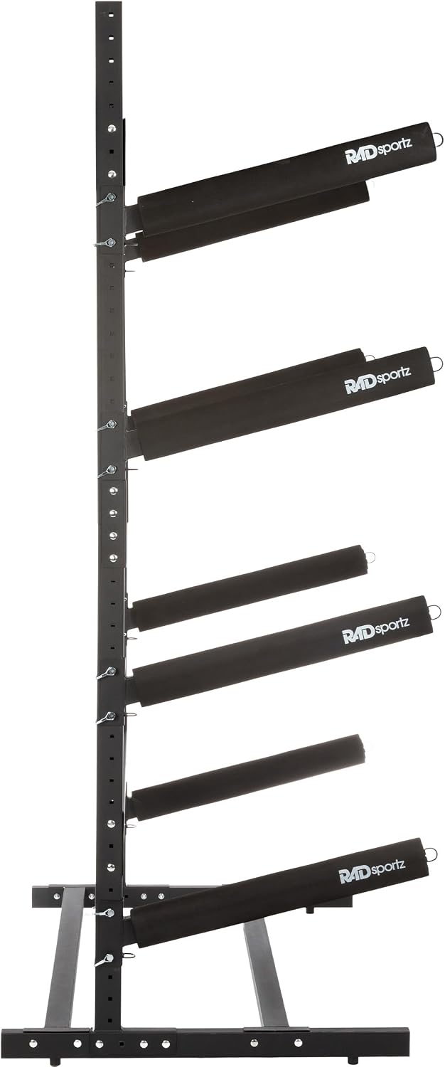 RAD Sportz Freestanding Kayak Storage Rack – Heavy Duty Adjustable Multi-Level Stand with Padded Arms for Kayaks, Canoes & Paddleboards (2, 3 or 4 Tier, Indoor/Outdoor Garage Organizer)