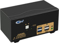 CKL USB 3.0 HDMI KVM Switch Triple Monitor 2 Port Extended Display 4K 60Hz with Cables and Audio 923HUA-3