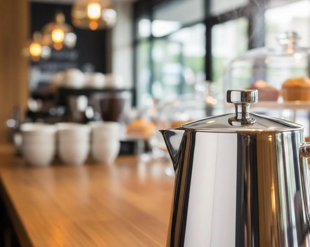 Cuisinox Roma Stovetop Espresso Maker COF-4R, Stainless Steel Coffee Percolator Stovetop, Heat-Resistant & Non-Reactive, 4-Cup Italian Espresso Maker Easy to Clean, Durable Stove Top Percolator