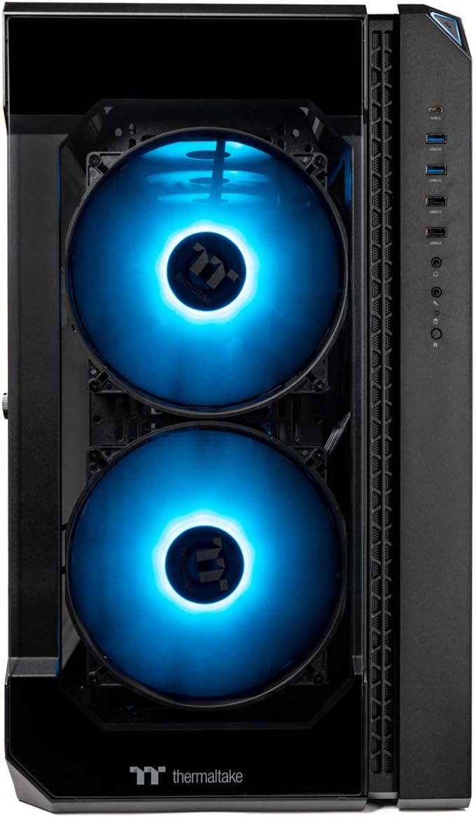 Thermaltake LCGS View 390 AIO Liquid Cooled CPU Gaming PC(AMD Ryzen 7 5800X 8-core, ToughRam DDR4 3600Mhz 16GB RGB Memory, NVIDIA GeForce RTX 3090, 1TB NVMe Gen4 M.2, Win 10 Home) V51B-X570-39V-LCS
