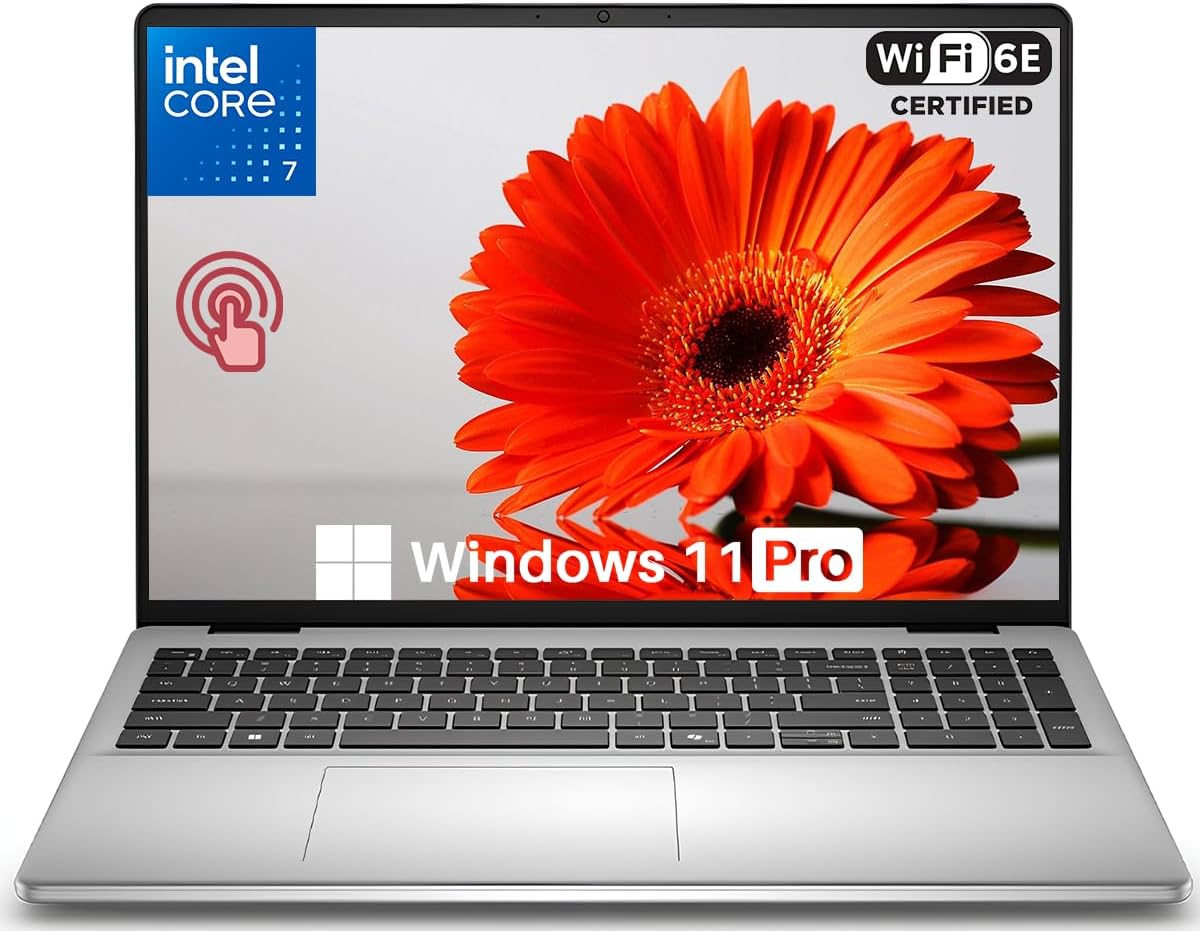 Dell 16 Touchscreen Laptop, Core 7 150U (Up to 5.4 GHz), 16' FHD+ 300 nits Display, 32 GB DDR5, 1 TB SSD, Intel Graphics, Backlit Keyboard, Wi-Fi 6E, Fingerprint Reader, Windows 11 Pro, Copilot-Key