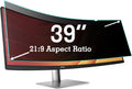 39 Inch Privacy Screen Filter for 21:9 Curved Ultrawide Monitor | Privacy Shield | Anti Glare | Anti-Blue Light | Eye Protection | Anti Spy | Computer Security Private Filter Protector