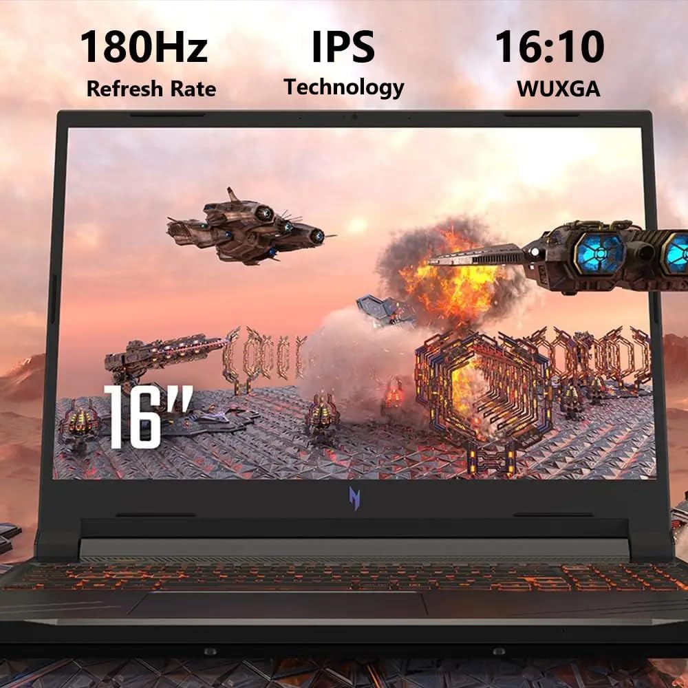 acer Nitro V 16 AI Gaming Laptop | 16' WUXGA IPS 180Hz | AMD Hexa-Core Ryzen 5 240 | 32GB DDR5 2TB SSD | GeForce RTX 5050 8GB DLSS4 (Up to 440 AI Tops) | Backlit Keyboard Win11 Pro w/DLCA Accessory