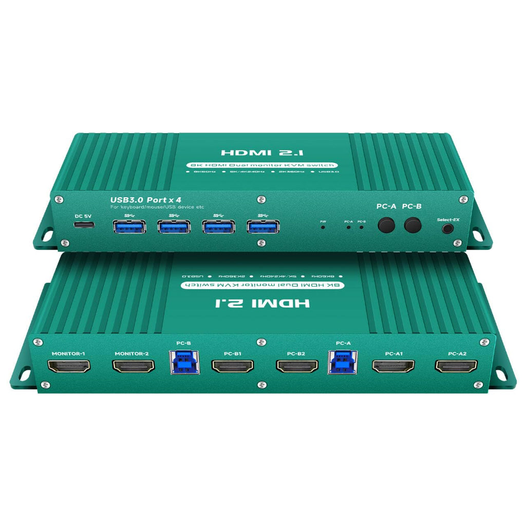HDMI kvm Switch 2 Monitors 2 Computers 4k 240hz 2 pc 2 Monitor 5k 240hz hdmi2.1 kvm Switches 2 in 2 Out 4k 144hz Hdmi kvm 1440p 120hz 144hz 165hz FreeSync G-SYNC