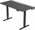 VIVO Electric 60 x 30 inch Standing Desk with Concealed Cable Trays and Full-Size Mouse Pad, Dual Motor Memory Controller Height Adjustment, Black Top Black Frame, DESK-KIT-E2B-P3B