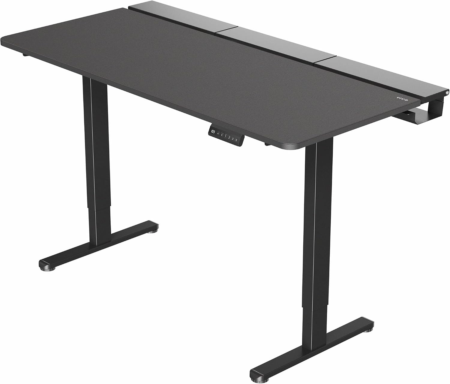 VIVO Electric 60 x 30 inch Standing Desk with Concealed Cable Trays and Full-Size Mouse Pad, Dual Motor Memory Controller Height Adjustment, Black Top Black Frame, DESK-KIT-E2B-P3B