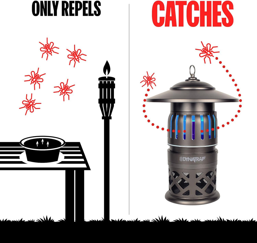 DynaTrap DT1050-TUNSR 1/2 Acre Mosquito & Flying Insect Trap, Mosquito Trap Kills Gnats, Flies, Bug Zapper Alternative, Tungsten
