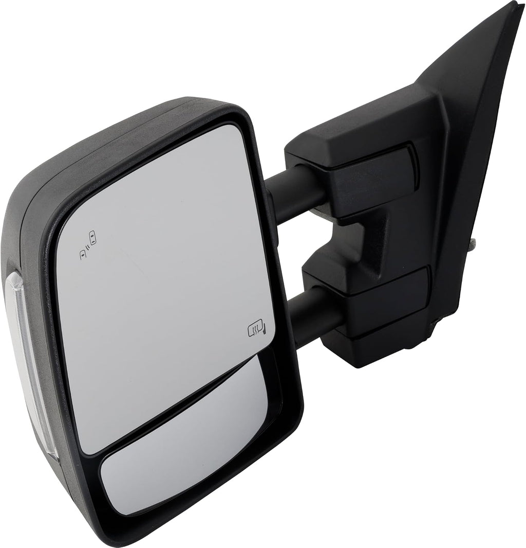Kool Vue Driver Side Power Heated Towing Mirror for Nissan Titan 2017-2021 With Signal Light, Blind Spot Monitor & Puddle Lamp Textured