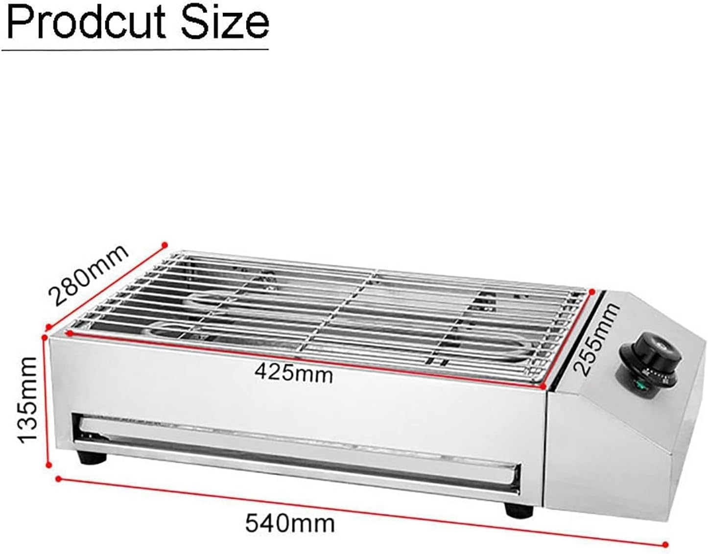 Electric Smokeless Indoor Grill - 2800W Portable BBQ with Temperature Control & Water Drip Tray for Indoor & Outdoor Cooking