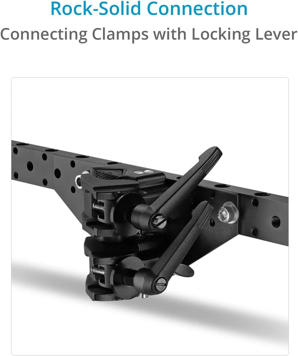 PROAIM Double Header with 5/8 Baby Pins for Lights, Monitors, & Camera Support Accessories. Compatibility:16-50mm Diameter Posts. Payload up to 36kg / 80lb (P-DLMB-01)