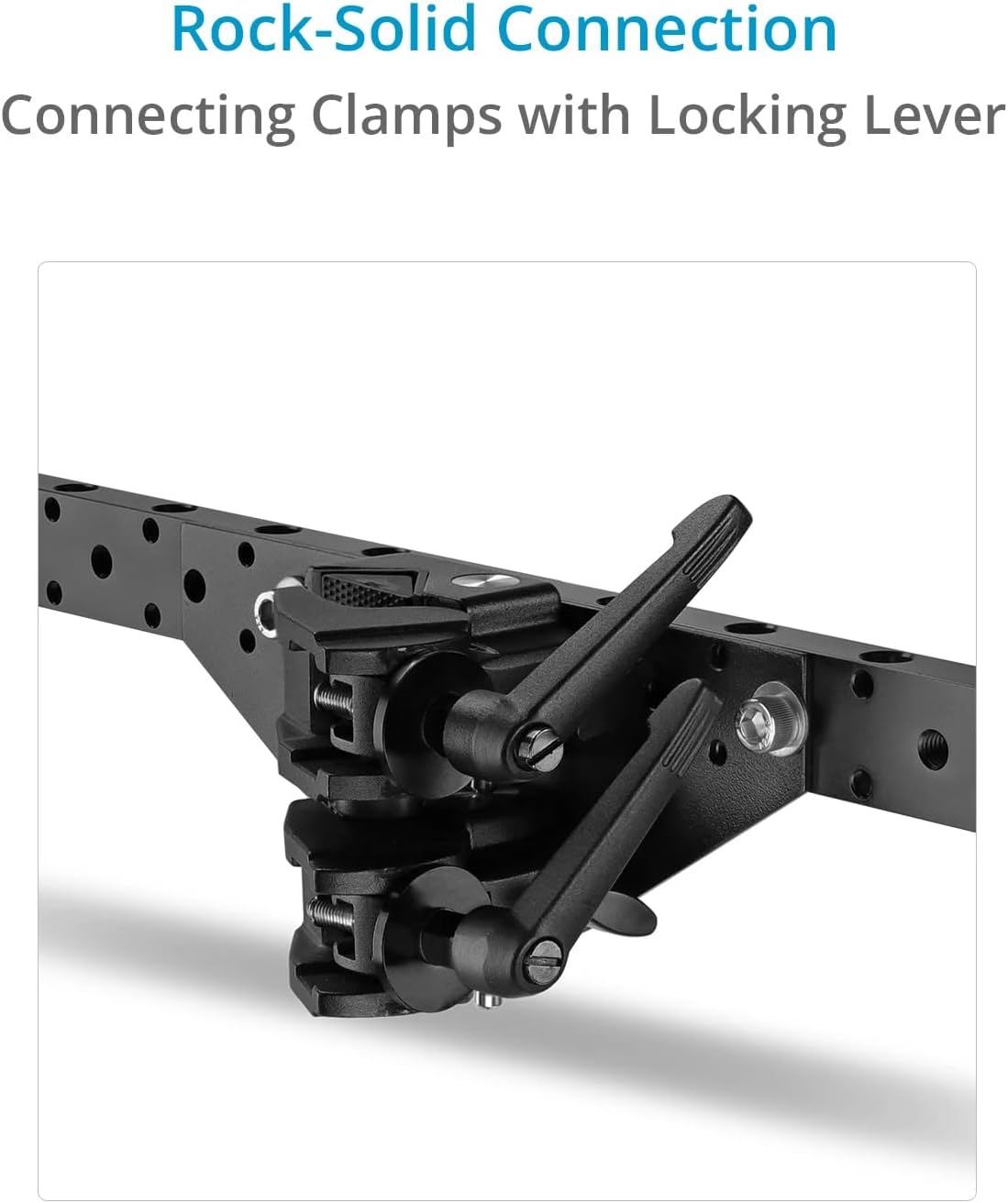 PROAIM Double Header with 5/8 Baby Pins for Lights, Monitors, & Camera Support Accessories. Compatibility:16-50mm Diameter Posts. Payload up to 36kg / 80lb (P-DLMB-01)