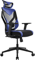 Tempur-Pedic Blaze Auto-Adaptive Ergonomic Gaming Chair with Lumbar Support and 3D Armrest Adjustment, Cooling Racing Style Gaming Chair, Blue