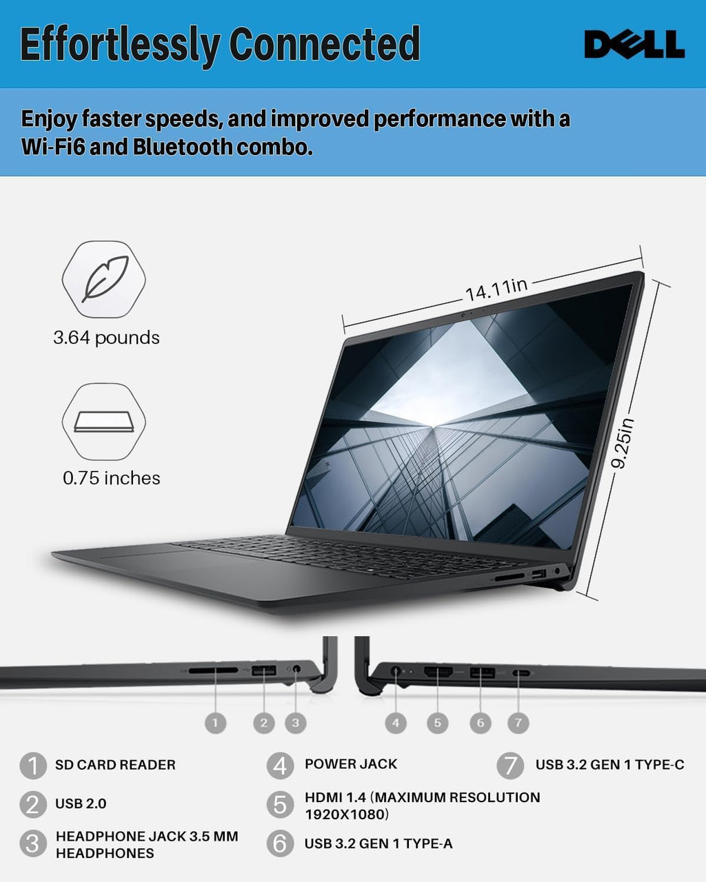 Dell Inspiron 15 3530 Touchscreen Laptop Computer, Core i7-1355U (Up to 5.0GHz), 15.6' LED FHD, 32 GB RAM, 1 TB SSD, Intel Iris Xe Graphics, Wi-Fi 6, Copilot-AI, Windows 11 Pro