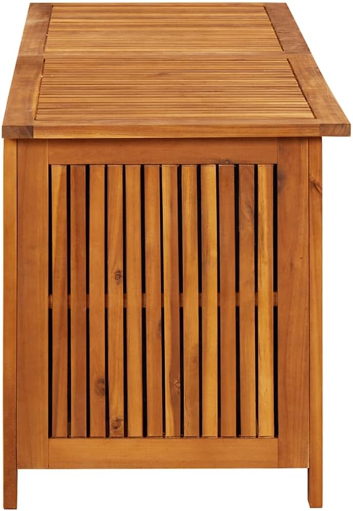 vidaXL Outdoor Storage Box, Deck Box with Lid, Patio Cabinet, Storage Chest for Outdoor Cushions Throw Pillows Garden Tools, Solid Wood Acacia