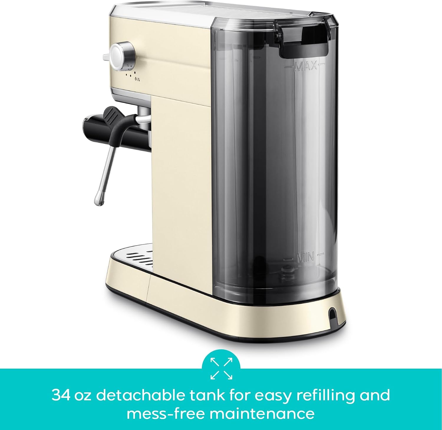 CASABREWS CM5418 Espresso Machine 20 Bar, Small Espresso Maker with Milk Frother Steam Wand, Stainless Steel Espresso Coffee Machine with 34oz Removable Water Tank, Cafetera Espresso, Creamy