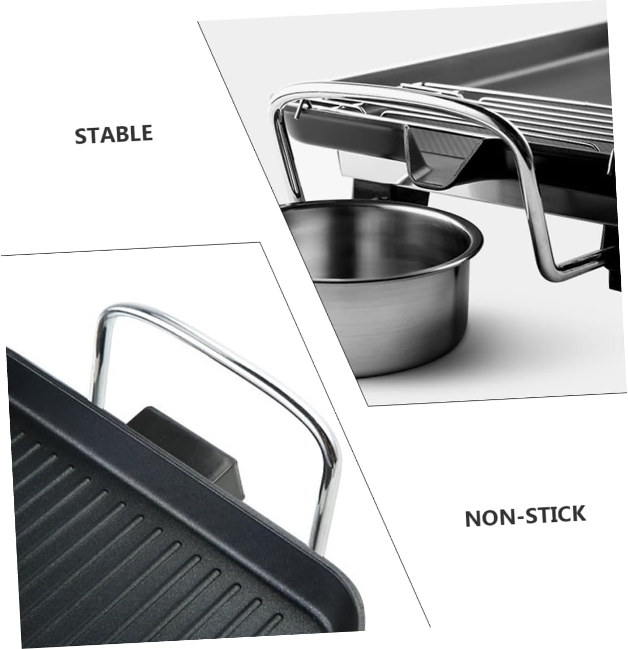 1set Multi-function Electric Grill Plate Smokeless Non-stick Bbq for Indoor Grilling for Steaks Chicken Fish and Vegetables and Space-saving Design