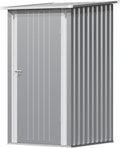 Devoko 3x3 FT Outdoor Storage Shed, Small Garden Tool Shed with Single Lockable Door, Metal Tool Storage Shed with Sloping Roof, Outside Shed for Backyard Patio Lawn, Gray
