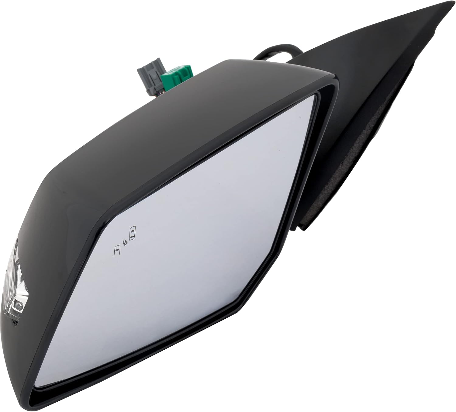 Garage-Pro Driver Side Power Heated Car Side Mirror Blindspot for Chevrolet Traverse 2013-2017, Power Fold with Signal Light, Blind Spot Monitor & Memory, Paintable