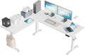 Agilestic Triple Motors 73' x 60' L Shaped Standing Desk, Electric Standing Desk Adjustable Height, Extra Large Desktop Corner Table for Home Office, Gaming Workstation, Splice Board, White