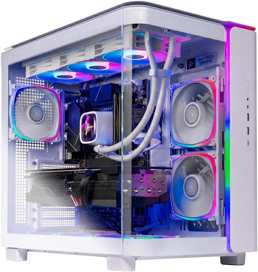 Skytech Gaming King 95 Gaming PC, Intel Ultra 7 270K Plus 5.4GHz, NVIDIA RTX 5070 Ti 16GB VRAM, 1TB Gen4 NVMe SSD, 32GB DDR5 RAM 6000, 850W Gold ATX 3 PSU, 360 ARGB AIO, WI-FI 6, Windows 11, Desktop