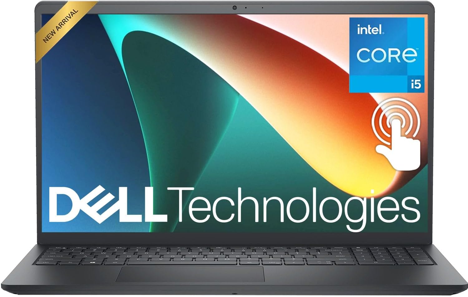 Dell 15.6' FHD Touchscreen Laptop for Study and Work, Intel Core i5-1334U, 16GB RAM, 512GB PCIe SSD, SD Card Reader, Long Battery Life, Wi-Fi 6, Windows 11, WOWPC Recovery USB