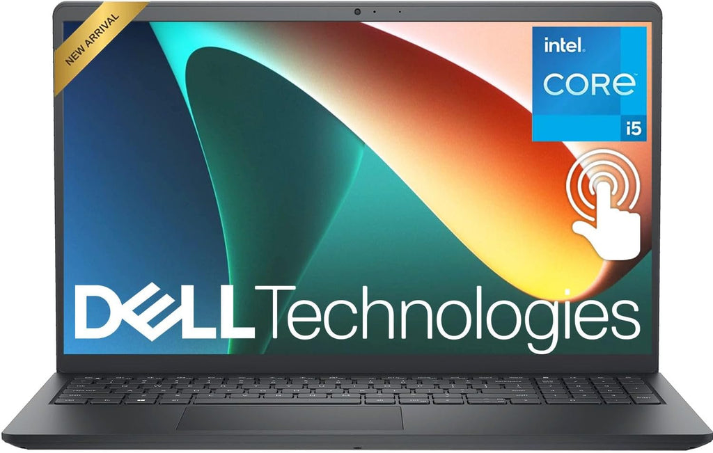 Dell 15.6' FHD Touchscreen Laptop for Study and Work, Intel Core i5-1334U, 16GB RAM, 1TB PCIe SSD, SD Card Reader, Long Battery Life, Wi-Fi 6, Windows 11, WOWPC Recovery USB
