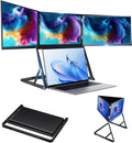 Triple 15.6 Pro Max 3 Screen Monitor, 1080p Tri Fold Monitor for Laptop Extender, Fhd Extended Laptop Screen Extenderwith 360° Rotation Adjustable Viewing Angles