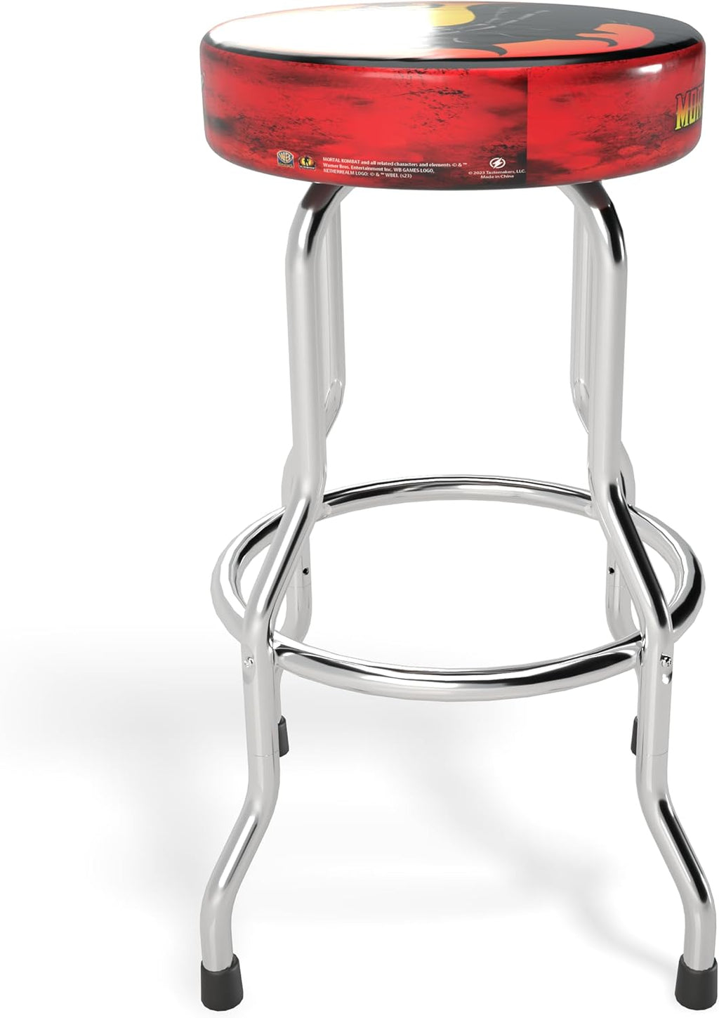 ARCADE1UP Officially Licensed Adjustable Stool with Chrome-Plated Steel Frame and High-Density Foam Padding for Supreme Gaming Comfort (Mortal Kombat II)