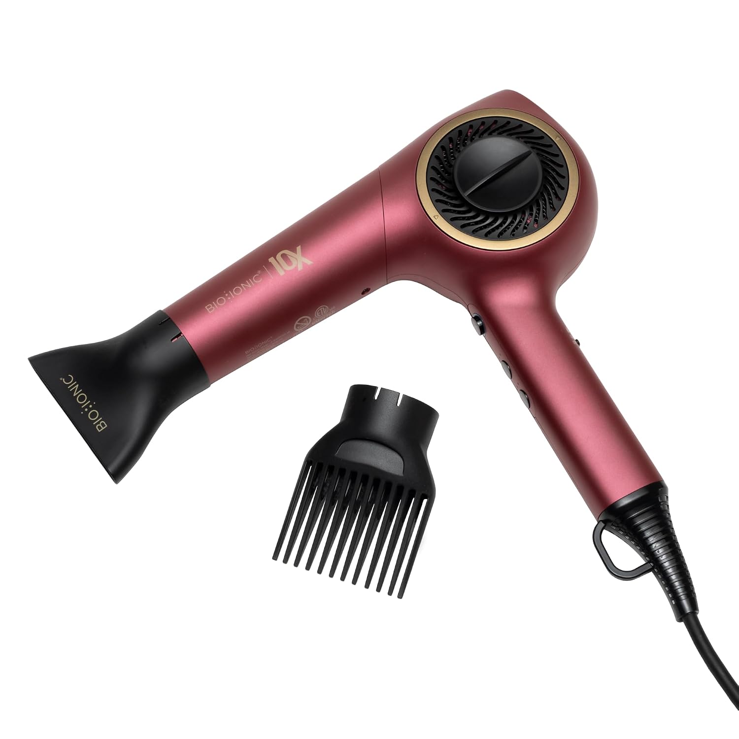 Bio Ionic 10X Ultralight Speed Hair Dryer, Blow Dryer with Adjustable Heat & Speed, Memory Function, Professional Hair Styling Tool for Fast, Frizz-Free Hairstyles