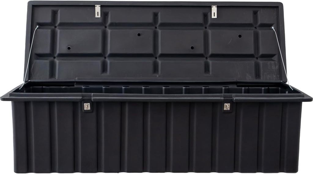 Buyers Products 1712260 Black Poly All-Purpose Storage Chest , 18.8 cu. ft, Made In The USA, Dent-Resistant Lockable Storage Box for Truck, Trailer, Dock, or Deck, High-Density Polyethylene