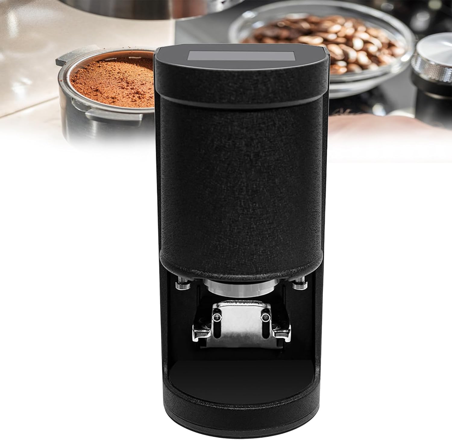 Electric Espresso Tamper 58mm Automatic Expresso Coffee Powder Press Machine Bean Powder Press Machine for Professional Espresso Preparation Adjustable Pressure Blackflatsole