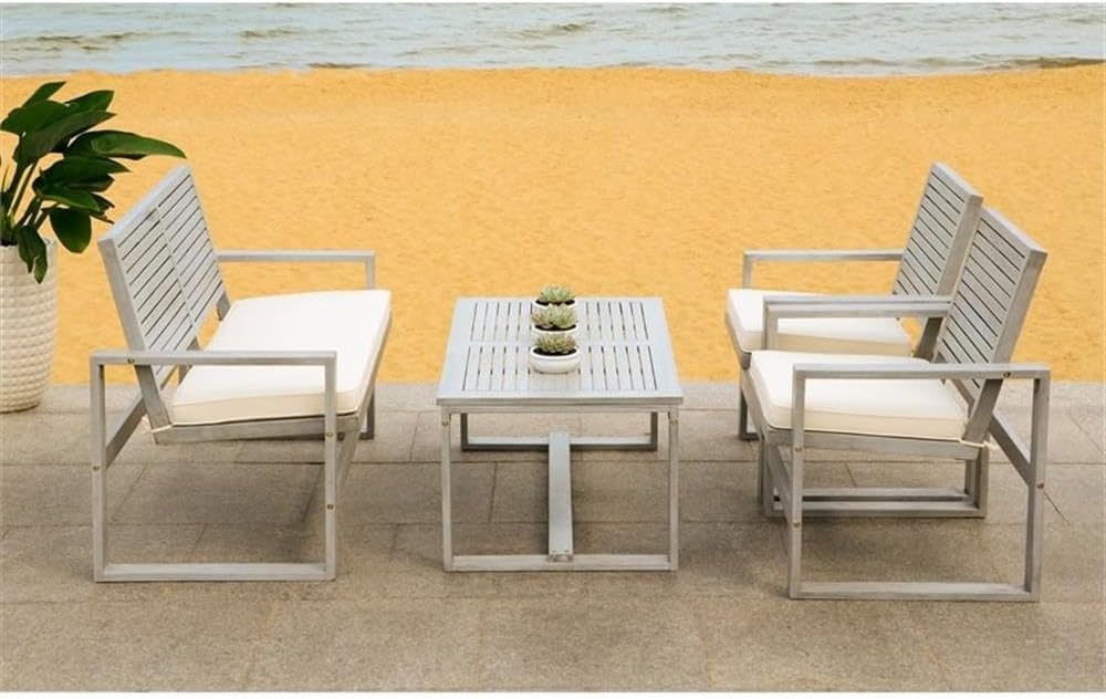 SAFAVIEH Home Collection Hailey Outdoor Living Acacia Patio Set