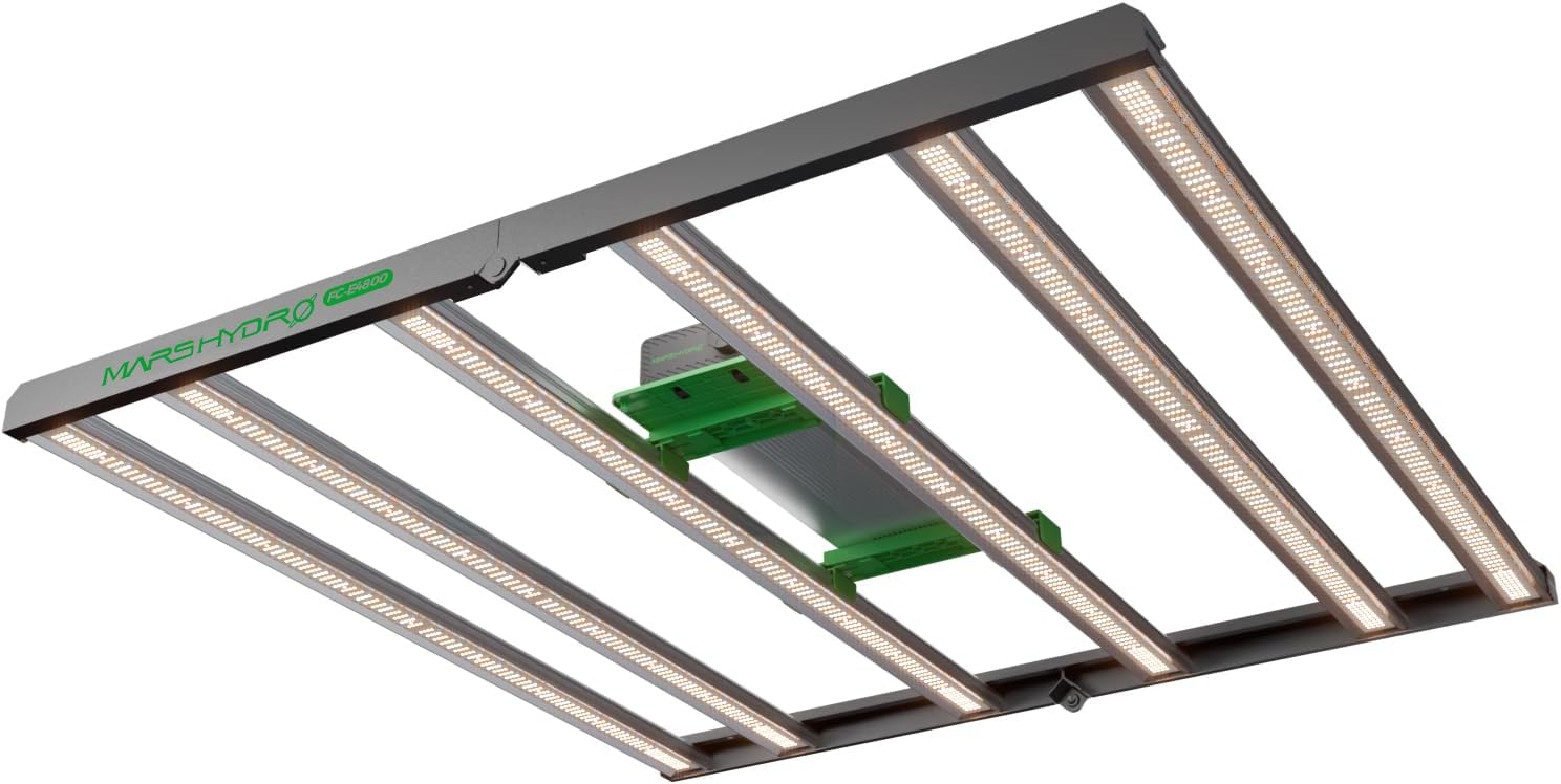 MARS HYDRO 2025 New Version FC-E4800 Foldable LED Grow Light 4x4ft Full Spectrum Grow Light Bar 480Watt Plant Growing Light Remote Control