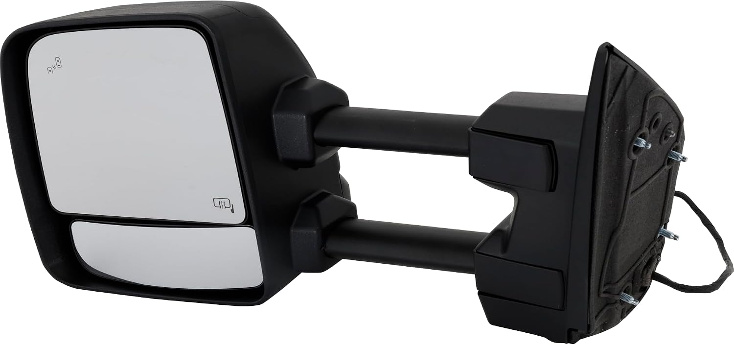 Kool Vue Driver Side Power Heated Towing Mirror for Nissan Titan 2017-2021 With Signal Light, Blind Spot Monitor & Puddle Lamp Textured