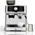 TROPOW Espresso Machine with Grinder - 20 Bar Pressure Professional, Stainless Steel Coffee Maker with Milk Frother, 1.5l Removable Water Tank for Latte, Cappuccino, Home & Office