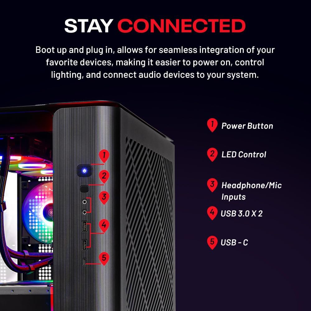 Skytech Gaming King 95 Gaming PC, AMD Ryzen 9 9900X 4.4GHz, NVIDIA RTX 5070 Ti 16GB VRAM, 2TB Gen4 NVMe SSD, 32GB DDR5 RAM 6000, 850W Gold ATX 3 PSU, 360 ARGB AIO, WI-FI 5, Windows 11, Desktop