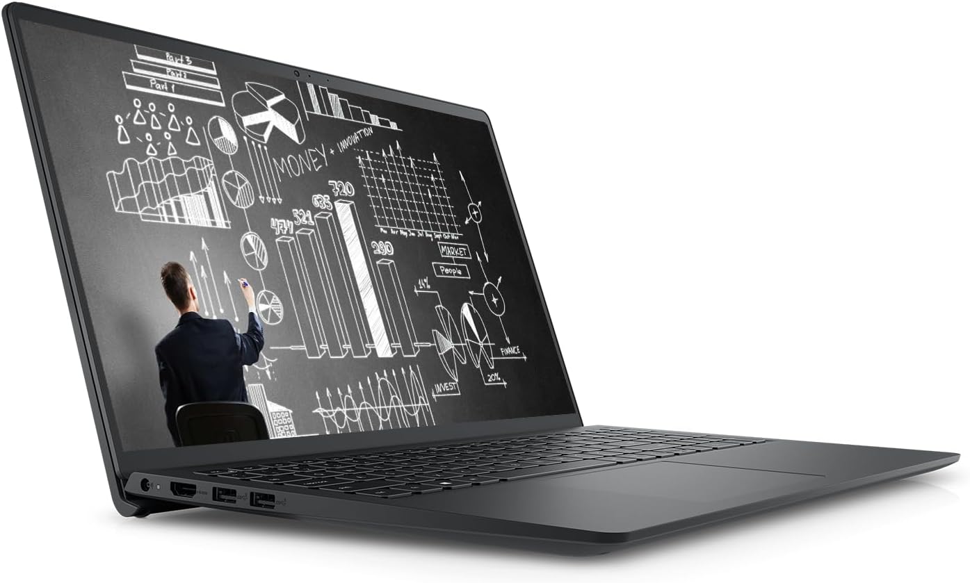 Dell Business Inspiron 3520 15.6' Laptop, Intel Core i7-1255U Processor, 64GB RAM, 2TB SSD, Webcam, HDMI, SD-Card Slot, Wi-Fi 6, Windows 11 Pro, Black